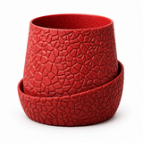 Mosaic Stone Planter with Matching Saucer