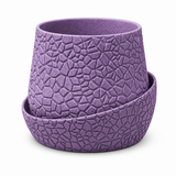 Mosaic Stone Planter with Matching Saucer