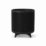 Fluted Cylinder Planter with Stand