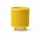 Fluted Cylinder Planter with Stand