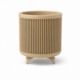 Fluted Cylinder Planter with Stand