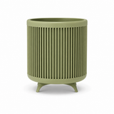 Fluted Cylinder Planter with Stand