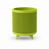 Fluted Cylinder Planter with Stand